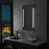 vidaXL Ścienne lustro łazienkowe z LED, 60 x 100 cm model standard