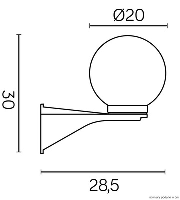 Kinkiet zewnętrzny K 3012/1/KD 200