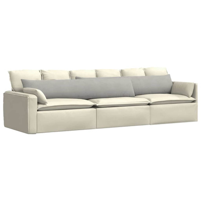 Poduszki na sofę 2 pcs Jasnoszary 200 x 40 cm tkanina