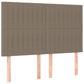 vidaXL Łóżko kontynentalne z materacem, taupe, 140x190 cm, tkanina wariant 5