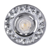 Oprawa Stropowa Okrągła Kryształ Chrom na żarówkę Gu10 + Led obramówka Candellux Sk-94 2273617