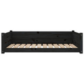vidaXL Legowisko dla psa, czarne, 105,5x75,5x28 cm, drewno sosnowe