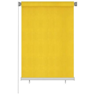 vidaXL Roleta zewnętrzna, 100x140 cm, żółta, HDPE