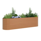 Podniesiony grządka Brązowy 320 x 80 x 81 cm Stal