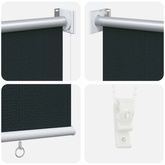Roleta zewnętrzna 90% blokada UV Ciemnozielony 80 x 230 cm HDPE