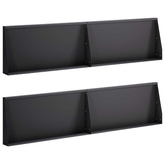 Mur oporowy 4 szt. 80 x 12 x 30 cm Stal Czarny