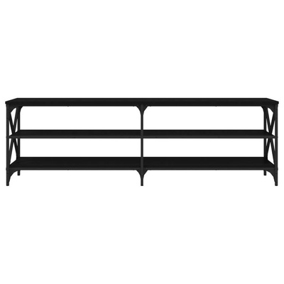vidaXL Szafka pod TV, czarna, 160x40x50 cm, materiał drewnopochodny