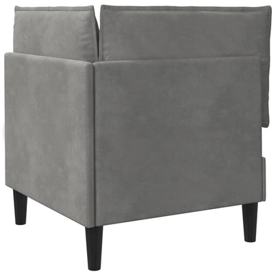 Sofa z miejscem do przechowywania jasnoszary Welur
