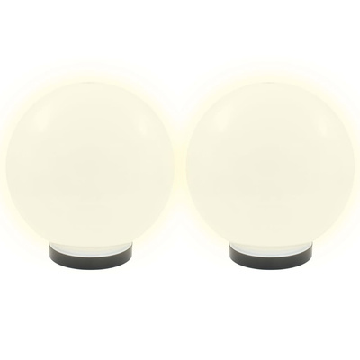 Lampy zewnętrzne LED, 2 szt., kule 25 cm, PMMA
