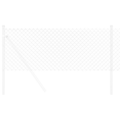 Ogrodzenie łańcuchowe 25 x 0,8 m Stal galwanizowana srebrny