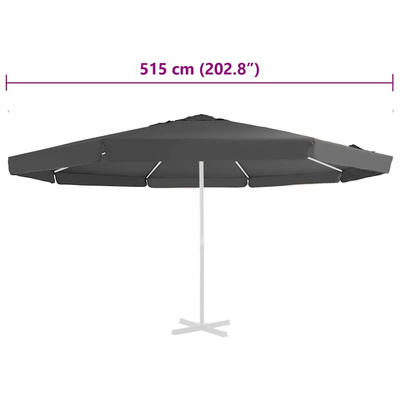 Pokrycie do parasola ogrodowego, antracytowe, 515 cm