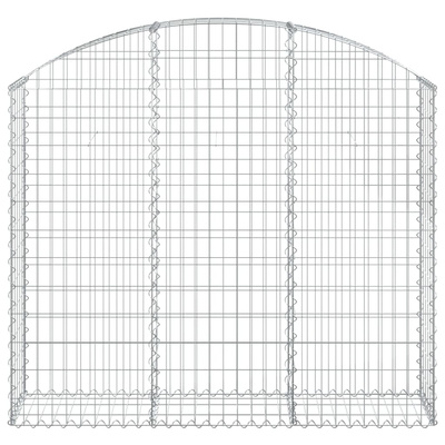 Łukowaty kosz gabionowy 150x30x120/140 cm, galwanizowane żelazo