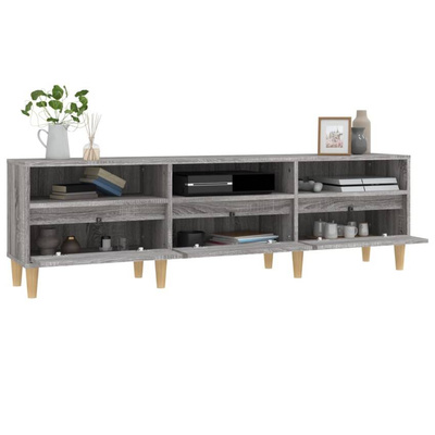 vidaXL Szafka pod TV, szary dąb sonoma, 150x30x44,5 cm wariant 7