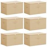 Skrzynia do przechowywania 6 pcs kremowy 55 x 35 x 32 cm