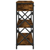 Stolik konsolowy, przydymiony dąb, 75x28x75 cm