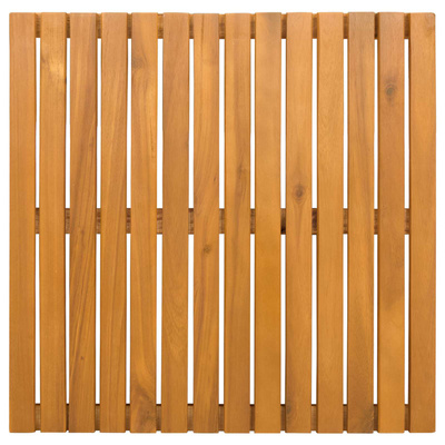 Mata do kąpieli Gładki brązowy 50 x 50 cm Lite Drewno Akacji