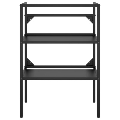 Stelaż pod umywalkę, czarny, 59x38x83 cm, żelazny