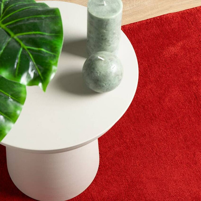 vidaXL Dywan OVIEDO z krótkim włosiem, czerwony, 80x250 cm