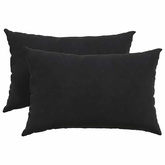 Poduszki na sofę 2 pcs Czarny 60 x 40 cm Tkanina sztruksowa