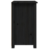 Szafki nocne, 2 szt., czarny, 40x35x61,5cm, lite drewno sosnowe