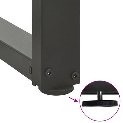 Nogi do stołu barowego w kształcie litery T 2 szt. Antracyt 60x35x(110-111) cm Stal