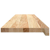 Stopnie schodowe, 12 szt., surowe 100x25x2cm lite drewno dębowe