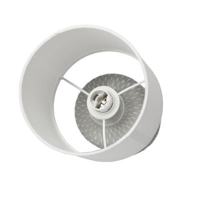 Lampka nocna Iner szara ceramiczna z abażurem Candellux