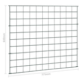 Płotek ogrodowy, 77,5 x 64 cm, zielony