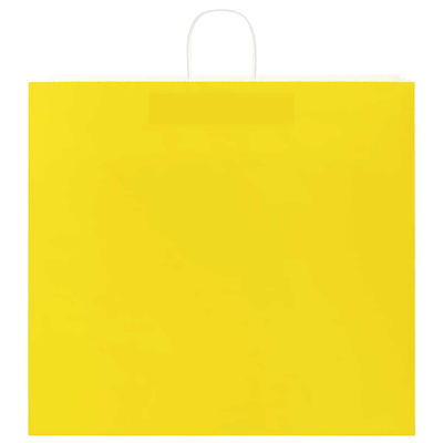 Torby papierowe 250 szt. z uchwytami żółte 54x15x49 cm