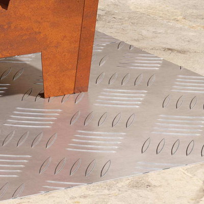 Stopień Prostokątny 2 pcs Srebrny 60 x 40 cm Aluminium