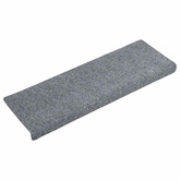 Maty na schody samoprzylepne 5 szt. 65x21x4 cm Jasnoszary prostokątny brzeg