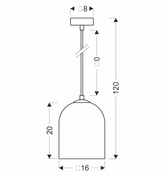 Lampa wisząca KLEA szklana – z grafitowym oraz mlecznym kloszem – nowoczesna lampa nad stół do salonu G9 LED