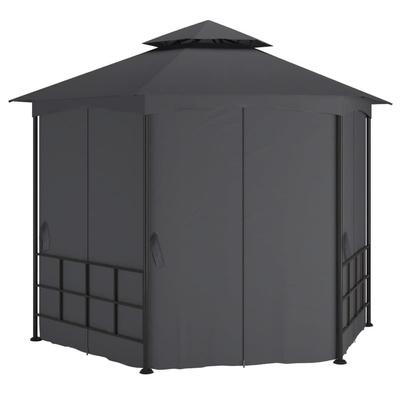 Altana ze ściankami, 3,1 x 2,7 m, antracytowa