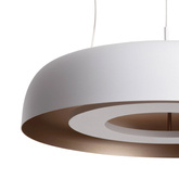 Lampa Wisząca Okrągła Biała 20W ?40cm Abruzzo Portafortuna