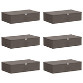Skrzynia do przechowywania 6 pcs Szary 70 x 40 x 18 cm Włóknina