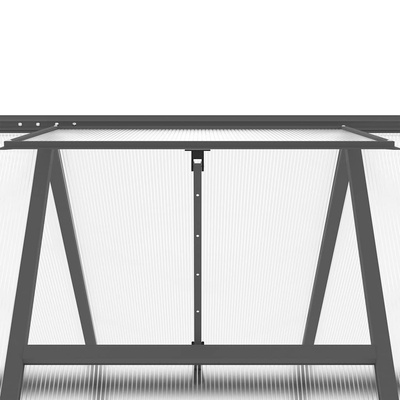 Szklarnia z ramą podstawy, antracyt, 169x169x202 cm, aluminium