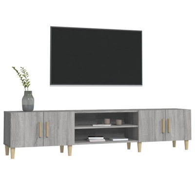 vidaXL Szafka pod TV, szary dąb sonoma, 180x31,5x40 cm