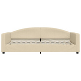 Sofa z funkcją spania, kremowa, 100x200 cm, obita tkaniną