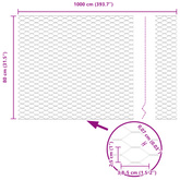 Ogrodzenie heksagonalne 0,8 x 10 m PVC zielony