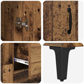 Highboard Stare drewno 69,5 x 34 x 180 cm Drewno inżynieryjne