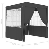 vidaXL Namiot imprezowy ze ściankami, 2,5x2,5 m, antracytowy, 90 g/m²