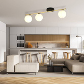 Lampa sufitowa  MONZA 3 BL OPAL