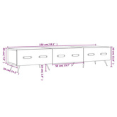 vidaXL Szafka pod TV, biała, 150x36x30 cm, materiał drewnopochodny wariant 6