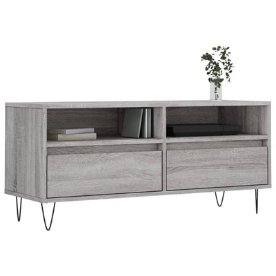 vidaXL Szafka pod TV, szary dąb sonoma, 100x34,5x44,5 cm model standard