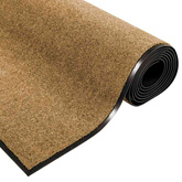 Dywanik wejściowy Kremowy i czarny 120 x 250 cm Poliamid i PVC