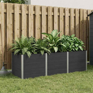 Podniesiona rabata ogrodowa Czarny 300 x 100 x 91 cm