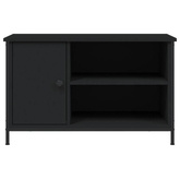 vidaXL Szafka pod TV, czarna, 80x40x50 cm, materiał drewnopochodny