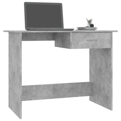 vidaXL Biurko, szarość betonu, 100x50x76 cm, materiał drewnopochodny