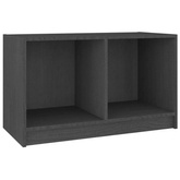 vidaXL Szafka pod TV, szara, 70x33x42 cm, drewno sosnowe