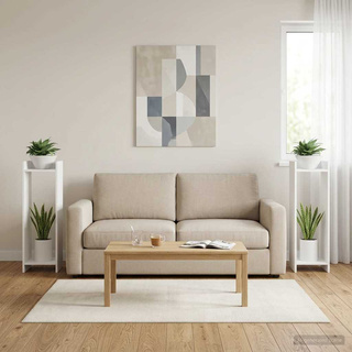 Stojak na rośliny 2 szt. Biały 30 x 30 x 100 cm